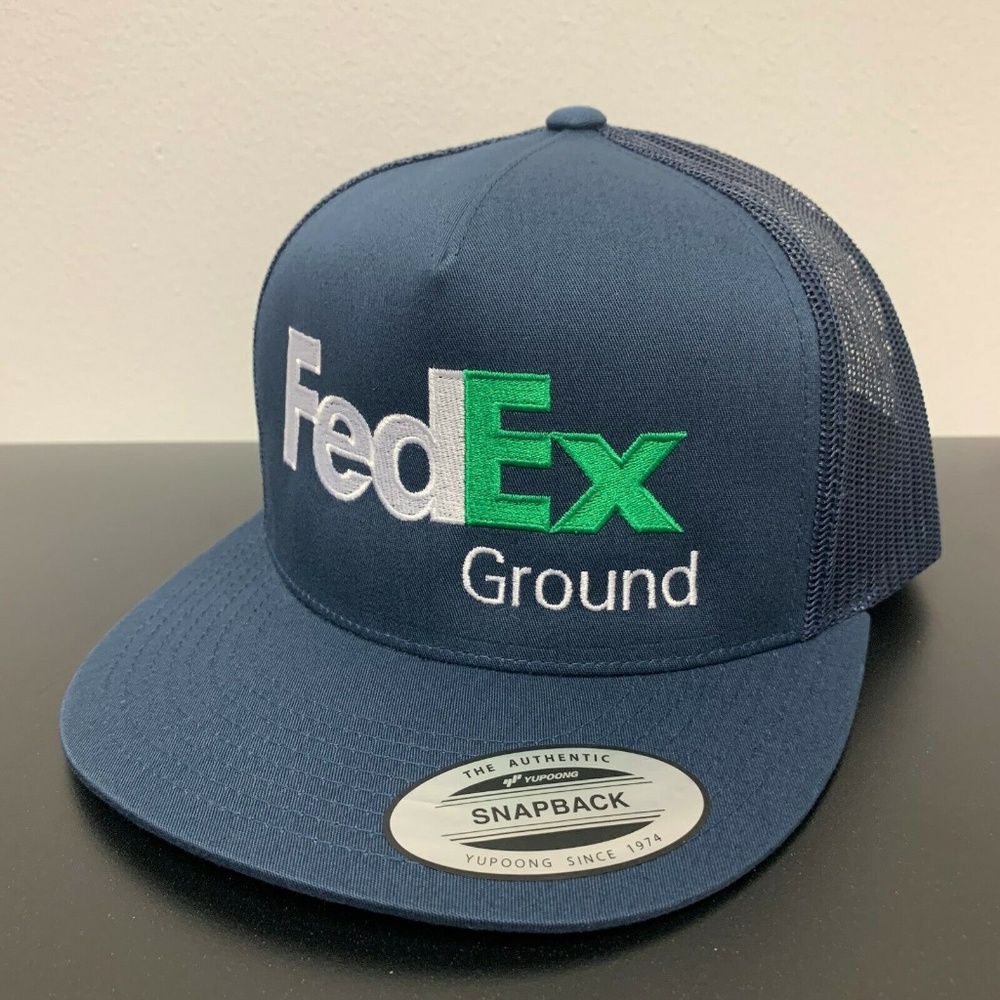 FedEx  Ground Trucker Snapback Hat Cap Yupoong